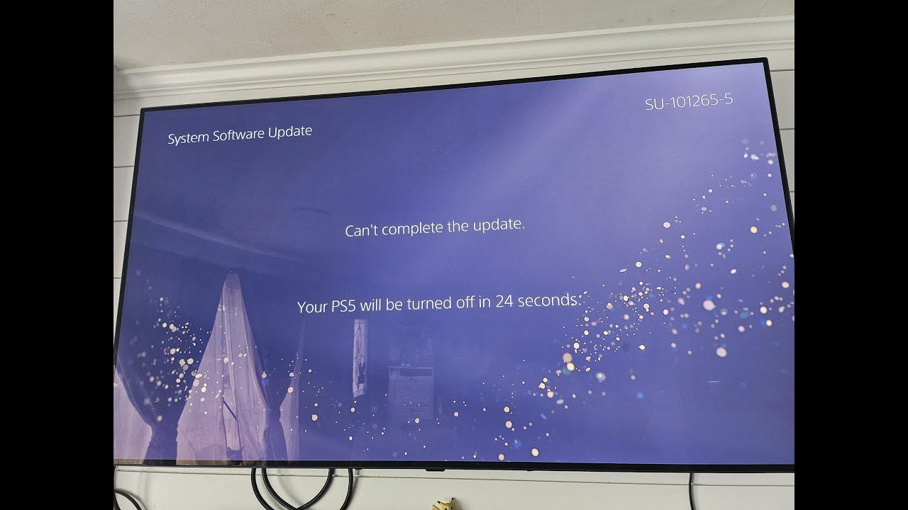 PS5 can't complete update error code SU-101265-5: Common causes & solutions