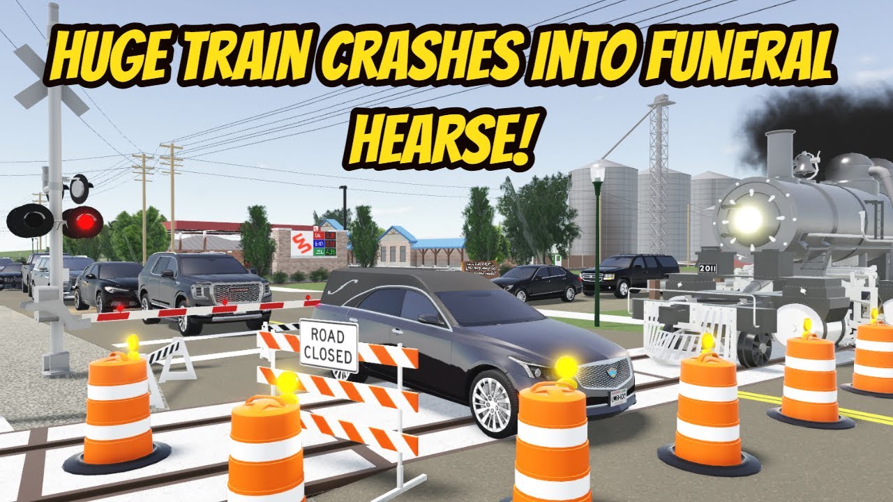 Greenville, Wisc Roblox l *HUGE* Train CRASHES into Funeral Hearse Emergency