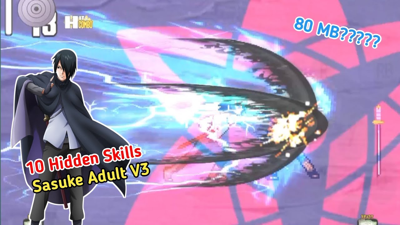 10 Hidden Skills Sasuke Adult V3 Best Edition Mugen Char BVN | Bleach VS Naruto 3.3