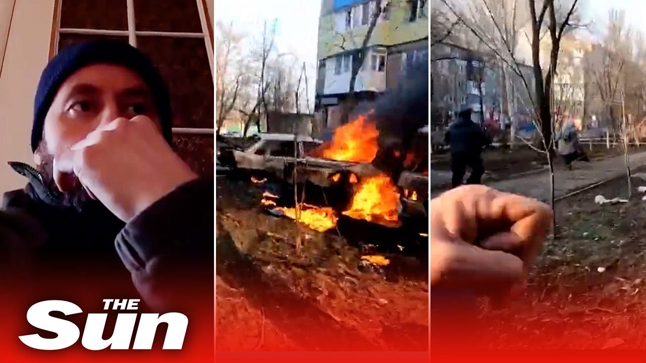 Ukrainian civilian shares dramatic first-hand footage of escape from Mariupol bombardment