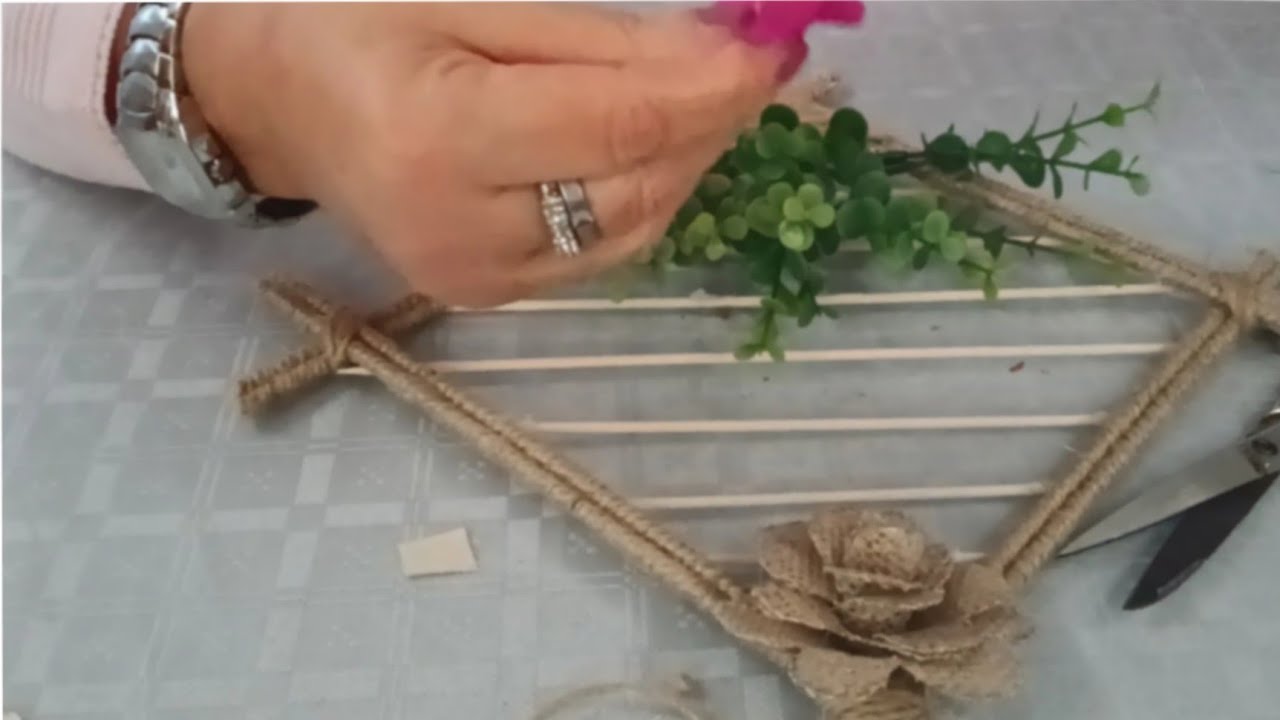 Bonita decoraci&oacute;n  con cuerda  de yute.