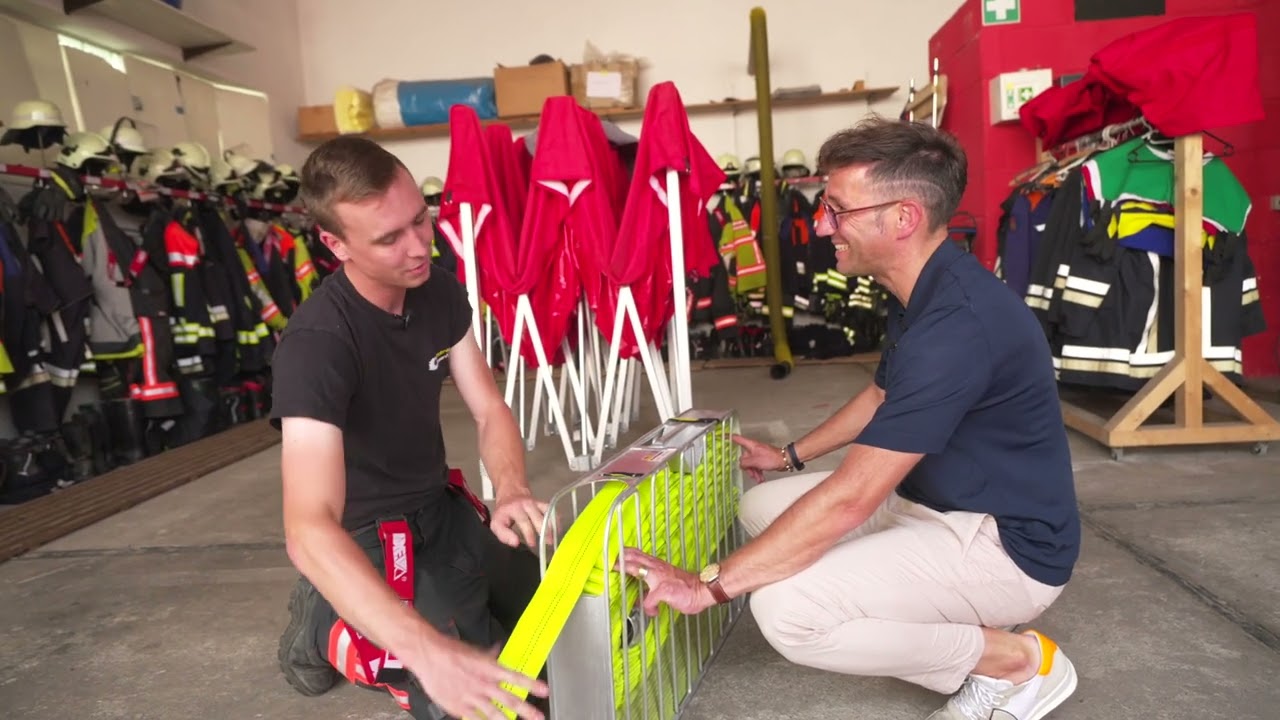Expedition Mainschleife - Freiwillige Feuerwehr und Helfer vor Ort Schwanfeld