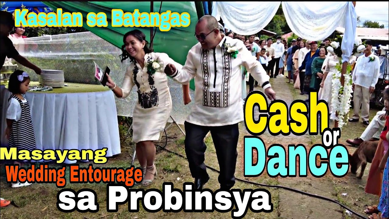 Masayang Wedding Entourage sa Probinsya | TIKTOK challenge CASH or DANCE | RJay & Jasmin Wedding