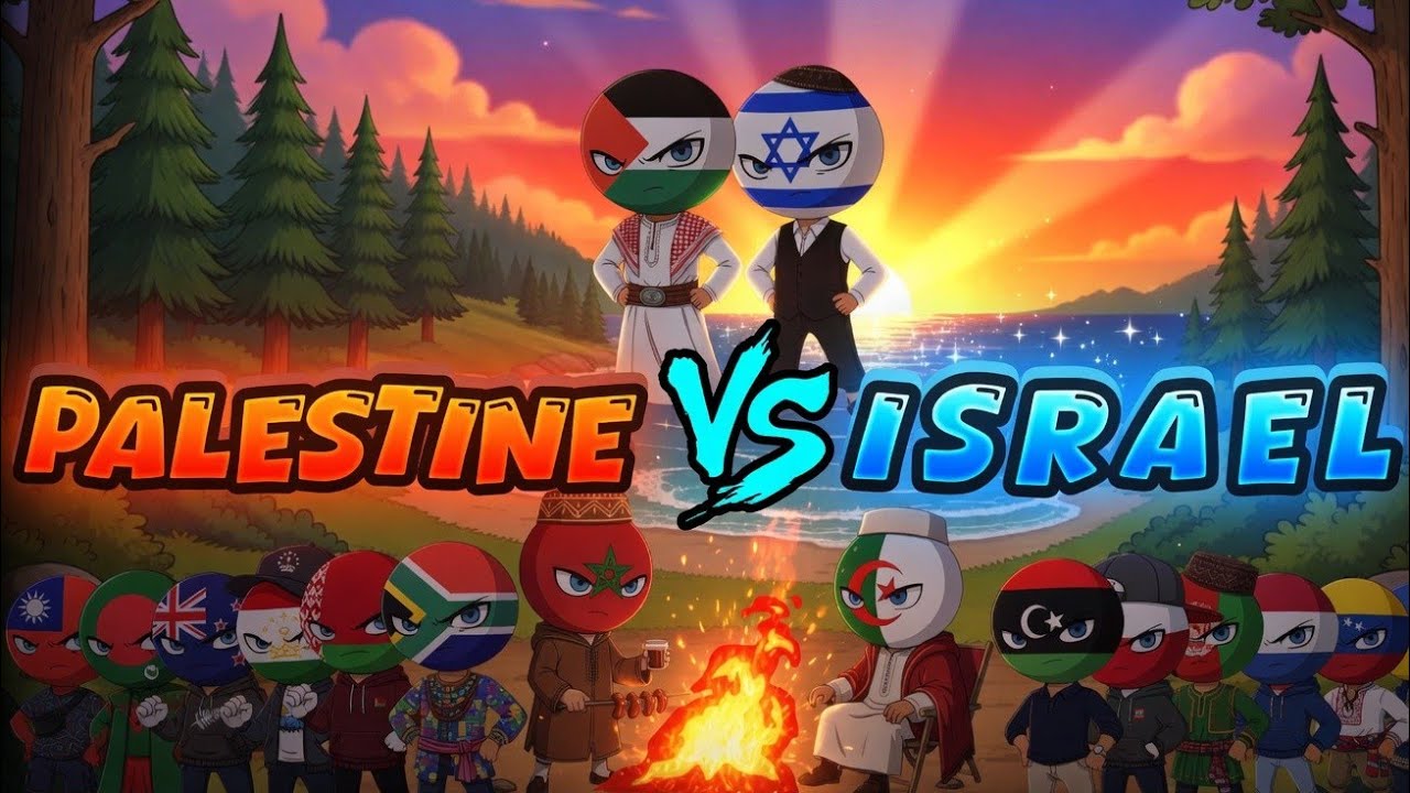 (NEW) Countries That LOVE / HATE Palestine 🇵🇸 VS Israel 🇮🇱 in camp #countryballs #history #mapping