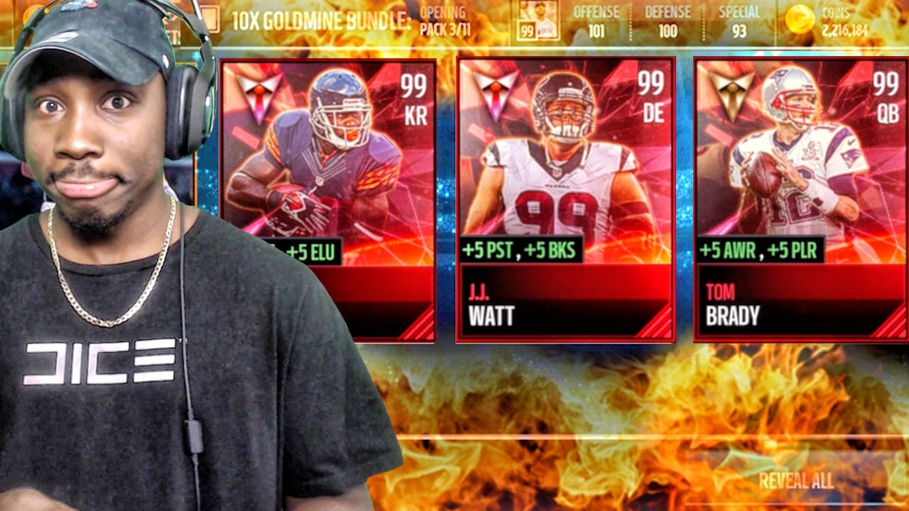 GOLDMINE PACK OPENING & NEW 99 OVR BOSSES! Madden Mobile 17 Gameplay Ep. 36