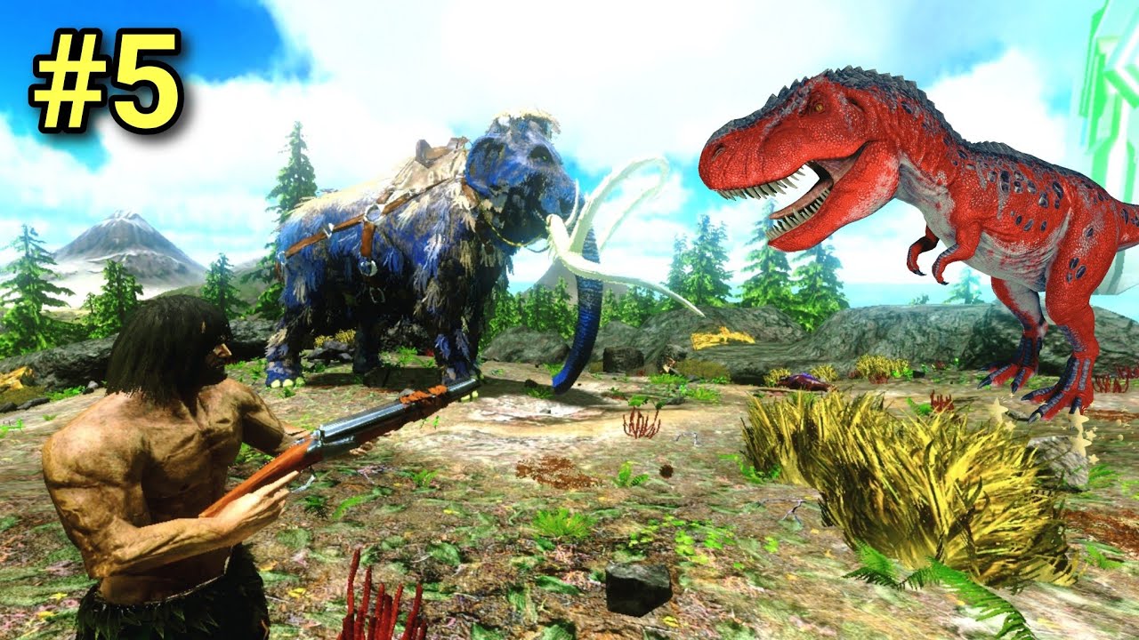 Ark Mobile #5: Đi Bắt Voi Mammoth Tôi Hạ Sát Luôn Alpha Rex