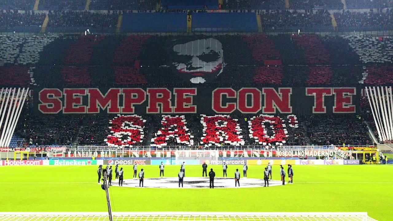 Milan-Liverpool, la coreografia e il tifo della Curva Sud Milano
