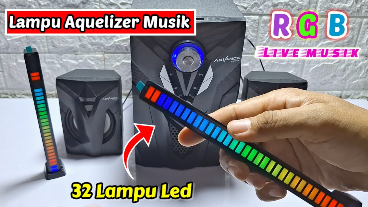 🔴Lampu LED RGB Spectrum Bar Audio Musik Usb + Battery