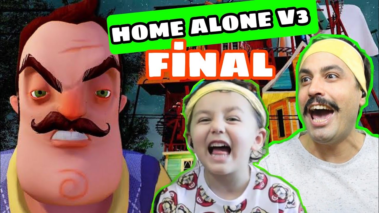 POLİSLER WİLSON'U KOVALIYOR! HOME ALONE V3 FİNAL ! | Hello Neighbor Mod