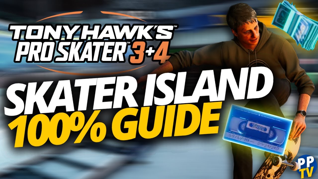 THPS 3+4 Skater Island 100% Guide - ALL Cash, Stats, Iron Galaxy Logo, Hidden Deck