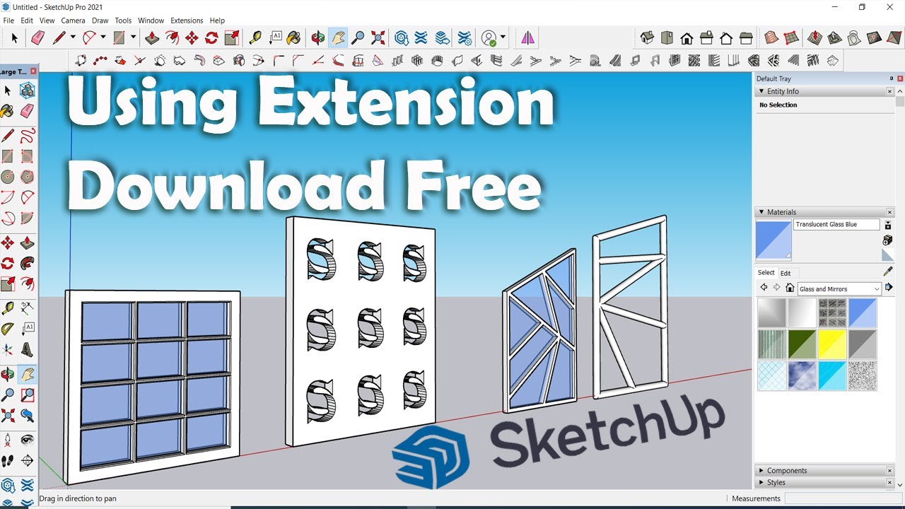 How to: Use 1001bit SketchUp Extension Panel Divider and Grilles
