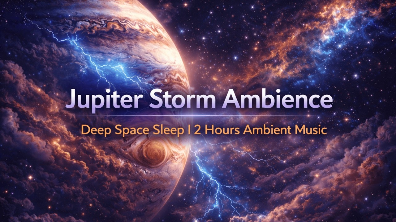 Jupiter Storm Ambience – Deep Space Sleep | Relaxing Space Sounds (2 Hours)