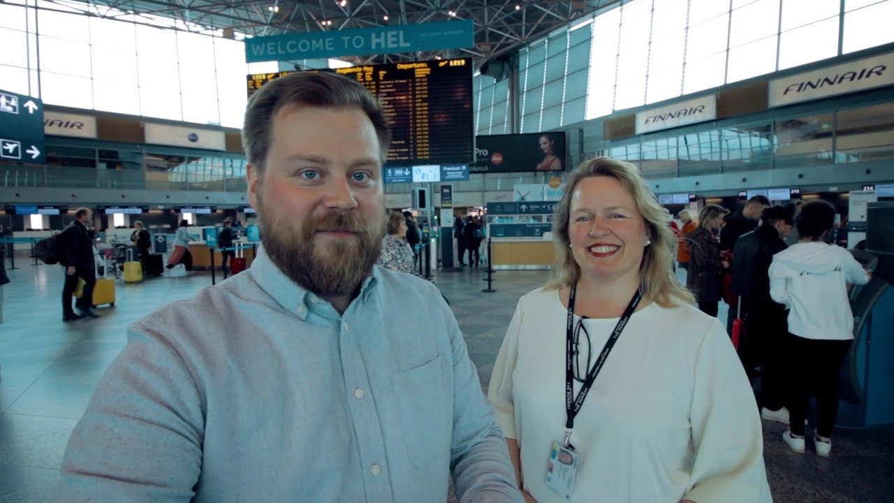 Vieraillaan Helsinki-Vantaan terminaalissa