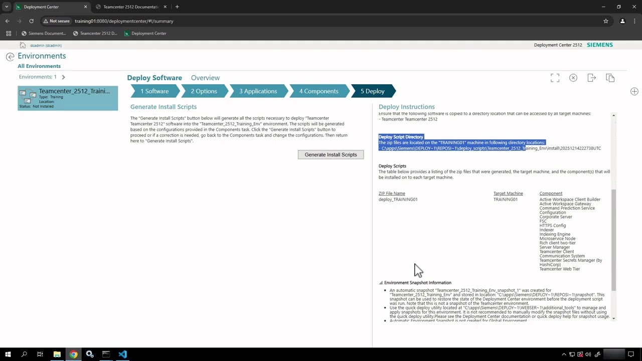 Teamcenter 2512: Развертывание Teamcenter с помощью скриптов Центра развертывания