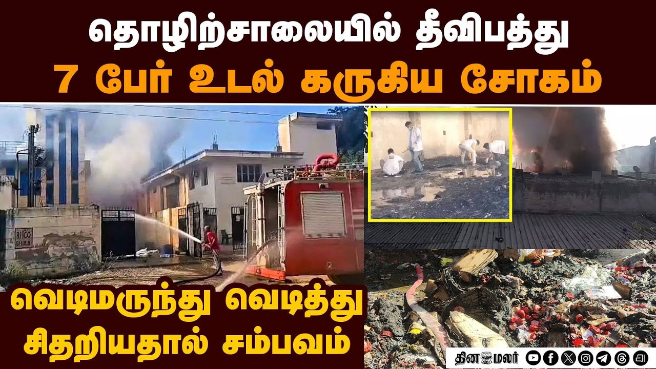 தொழிற்சாலையில் தீவிபத்து  7 பேர் உடல் கருகி மரணம்  Rajasthan factory fire - 7 killed