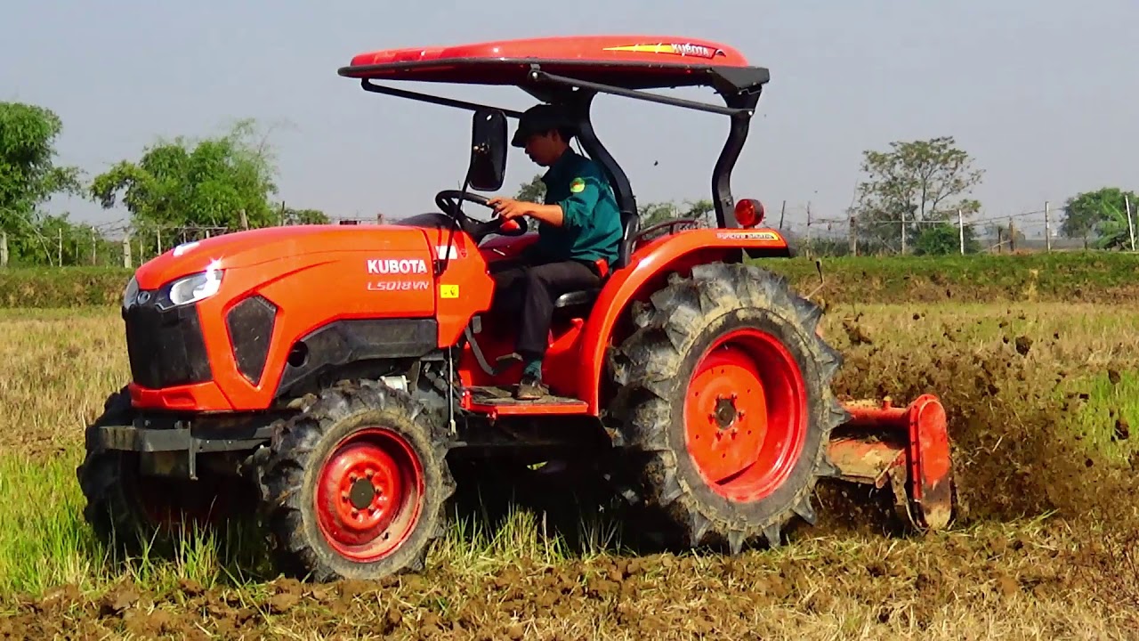 MÁY CÀY KUBOTA L5018 XỚI ĐẤT KHÔ  - CÁCH LÀM RUỘNG