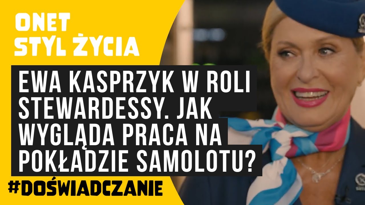 Ewa Kasprzyk w roli stewardessy. Jak wygląda praca na pokładzie samolotu? | Onet Styl Życia