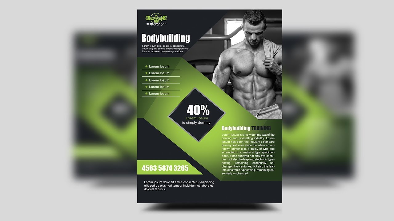 Design a Creative Flyer with Photoshop (Gym Fitness Flyer)