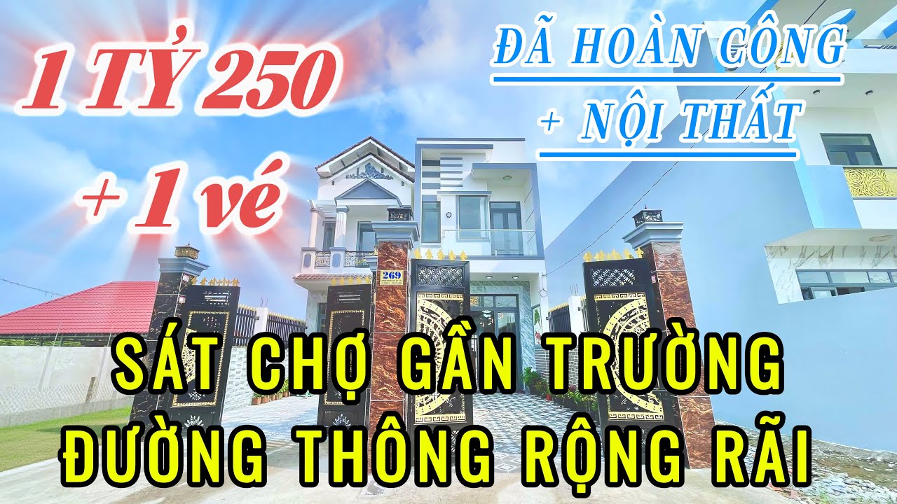 [TẬP 31]Nhà Phố Mặt Tiền Đường Lớn-Sát Chợ Gần Trường-Đã Hoàn Công-Tặng Nội Thất- Gần Bình Chánh 4Km