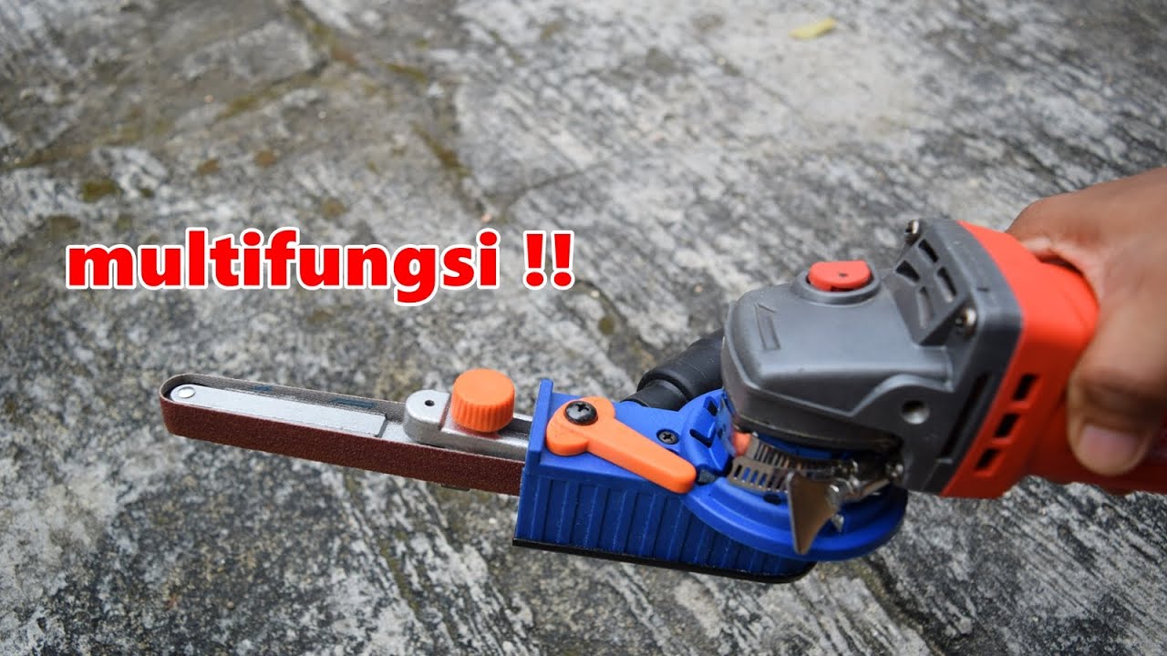 bikin gerindamu jadi alat amplas multifungsi !! - MOLLAR MINI BELT SANDER ADAPTOR MLR-EBS023