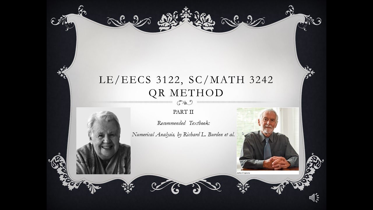 Numerical Analysis II lecture21 QR Method part2