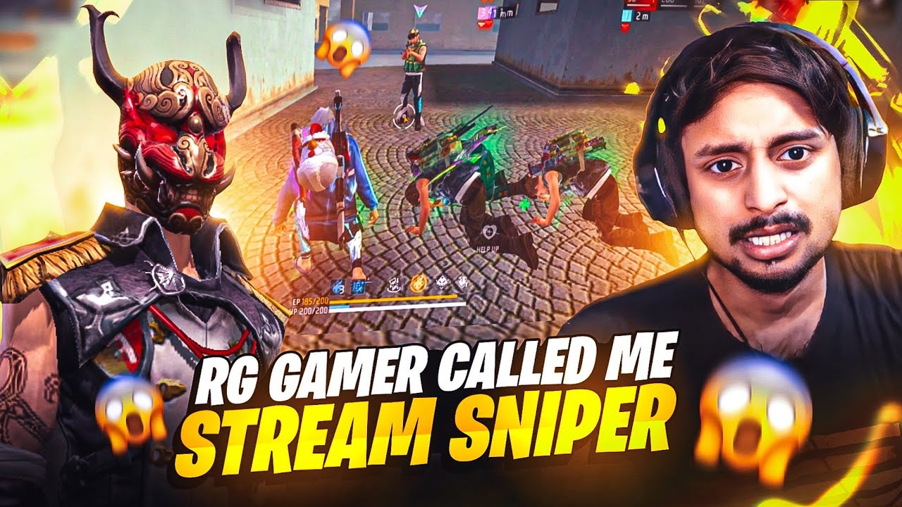Rg Gamer Gone Full Angry 🤬 & Called Me Stream Sniper On Live 😈 Garena Free Fire