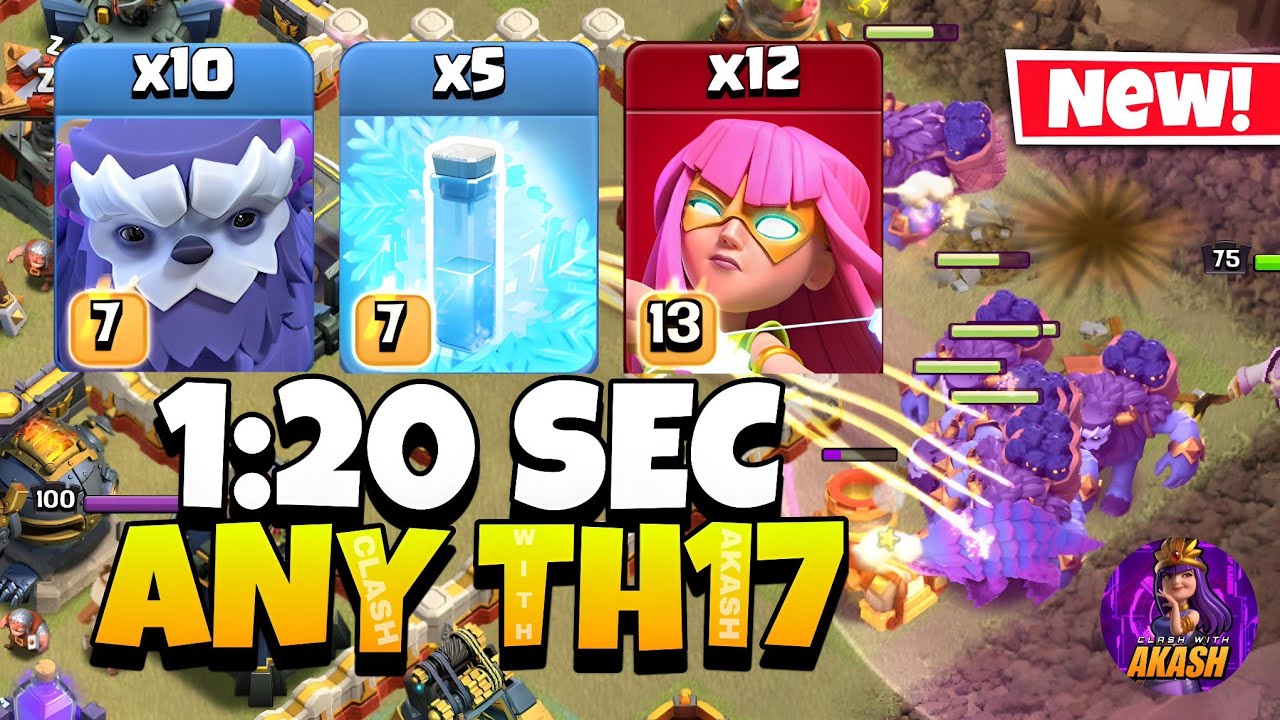 TH17 Yeti Super Archer Attack Strategy !! Best TH17 Attack Strategy (Clash of Clans)