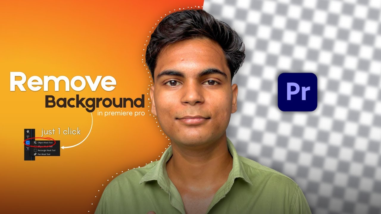 How To Remove Background In Premiere Pro ! Object Masking Tool( Just 1 Click )