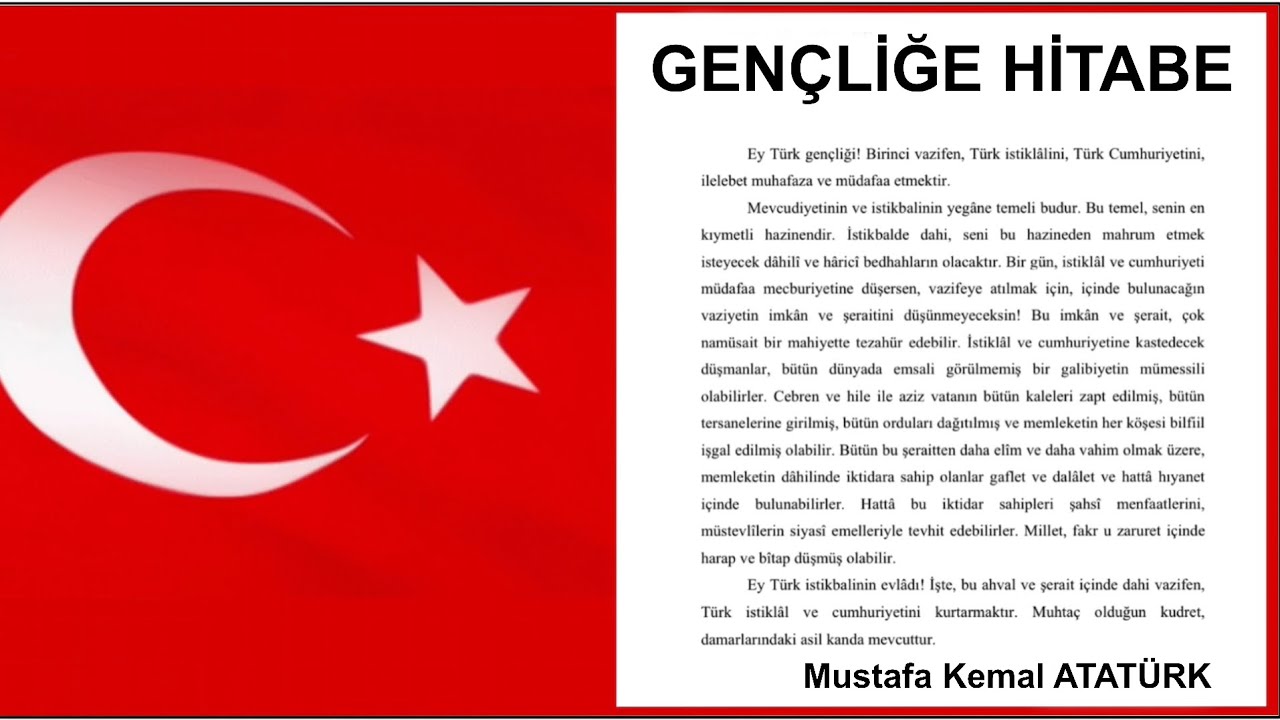 GENÇLİĞE HİTABE (Doğru okuma)