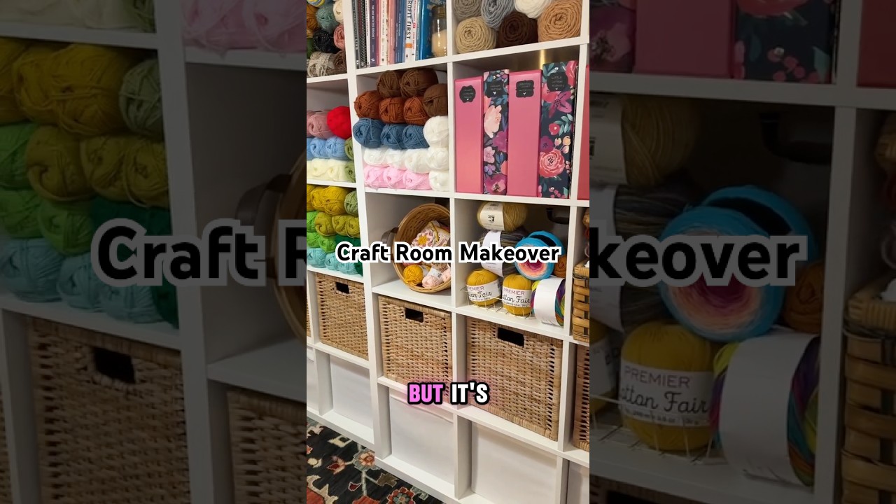Cozy Craft Room Makeover: Basement Glow-Up  #craftroomtour #makeover