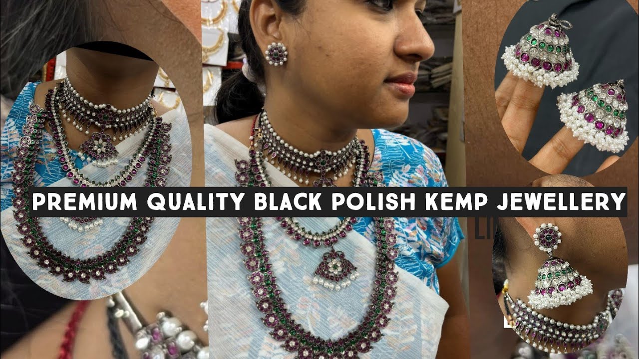 Premium Black Polish Bharatnatyam Jewellery Collection wholesale🔥🔥