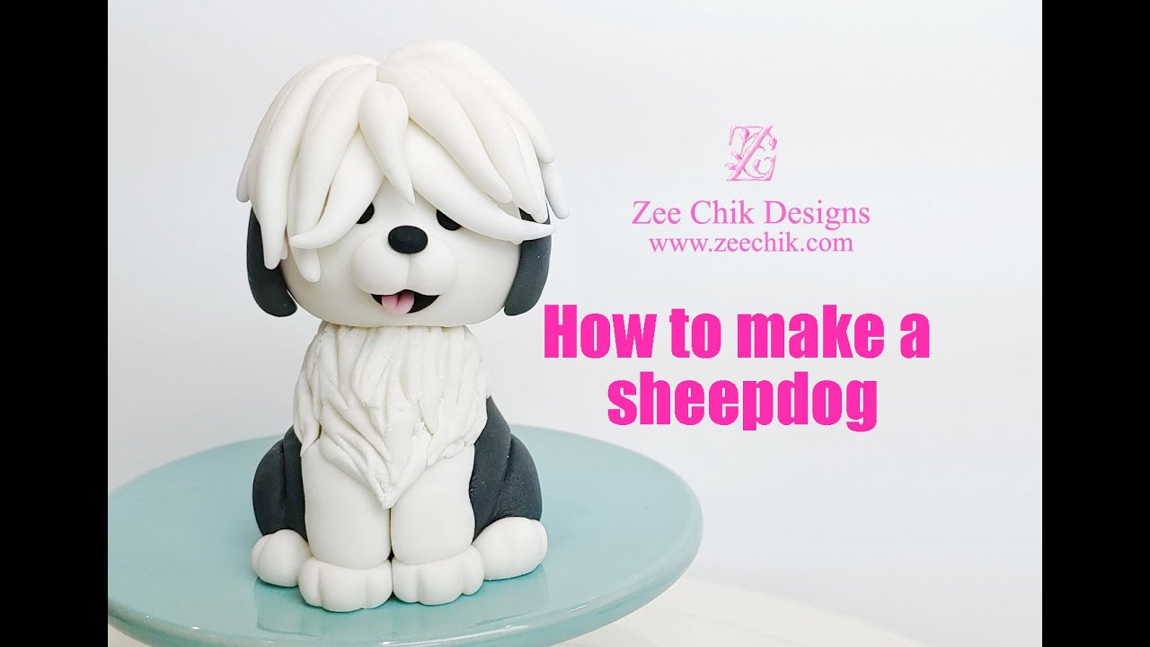 How to make a  fondant / polymerclay Sheepdog