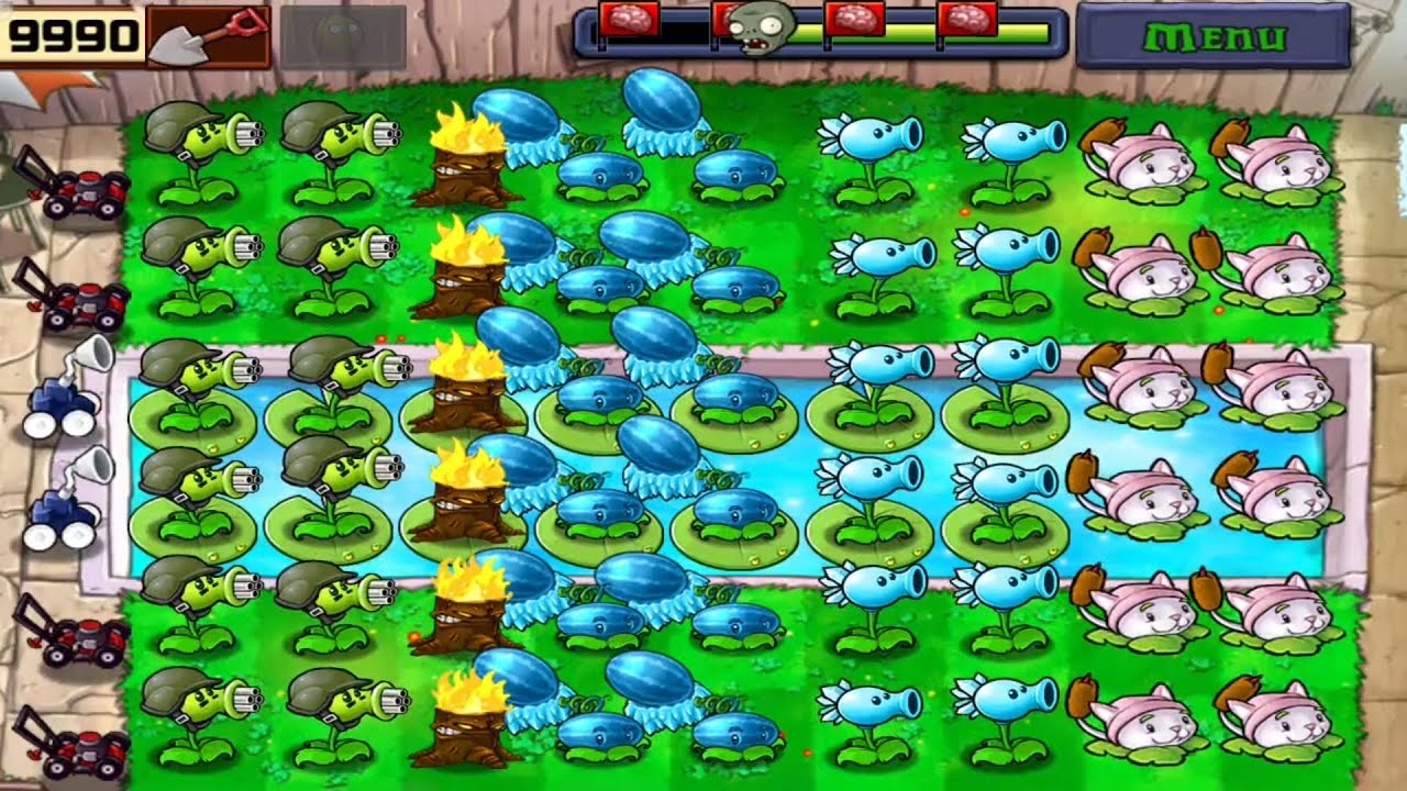 PLANTS VS ZOMBIES | ADVENTURE POOL |  LEVEL! 9 COMPLETED FULL HD GAMEPLAY