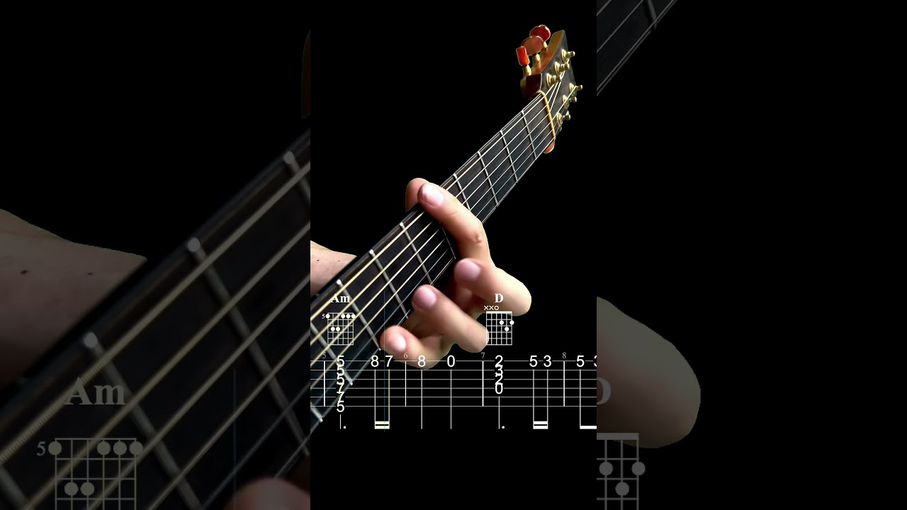 Close-up observation of chord conversion trajectory #guitar beginner #guitar teaching #guitar score