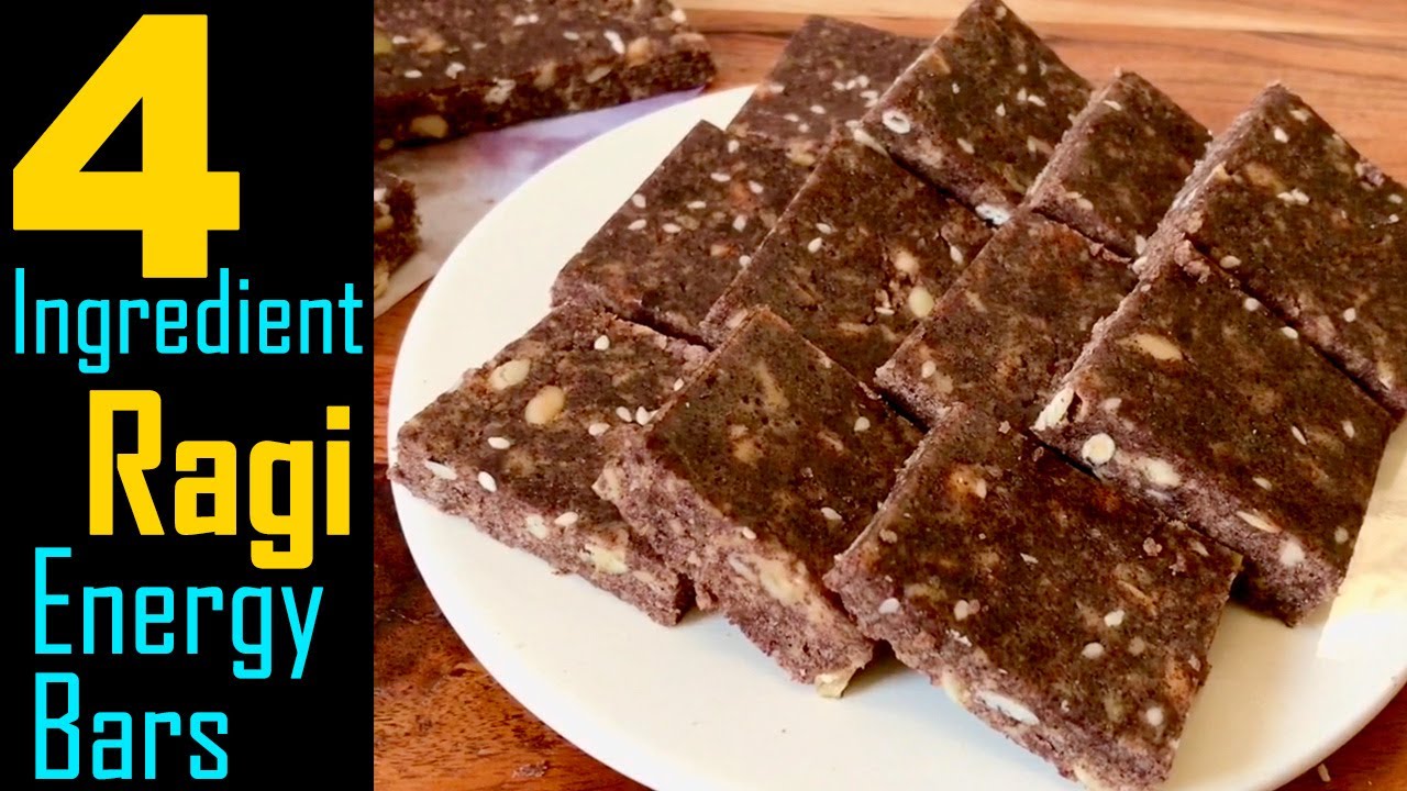 4 Ingredient Ragi Energy Bars | How to make Nachini Burfi | Healthy Snack or Ready to eat Breakfast