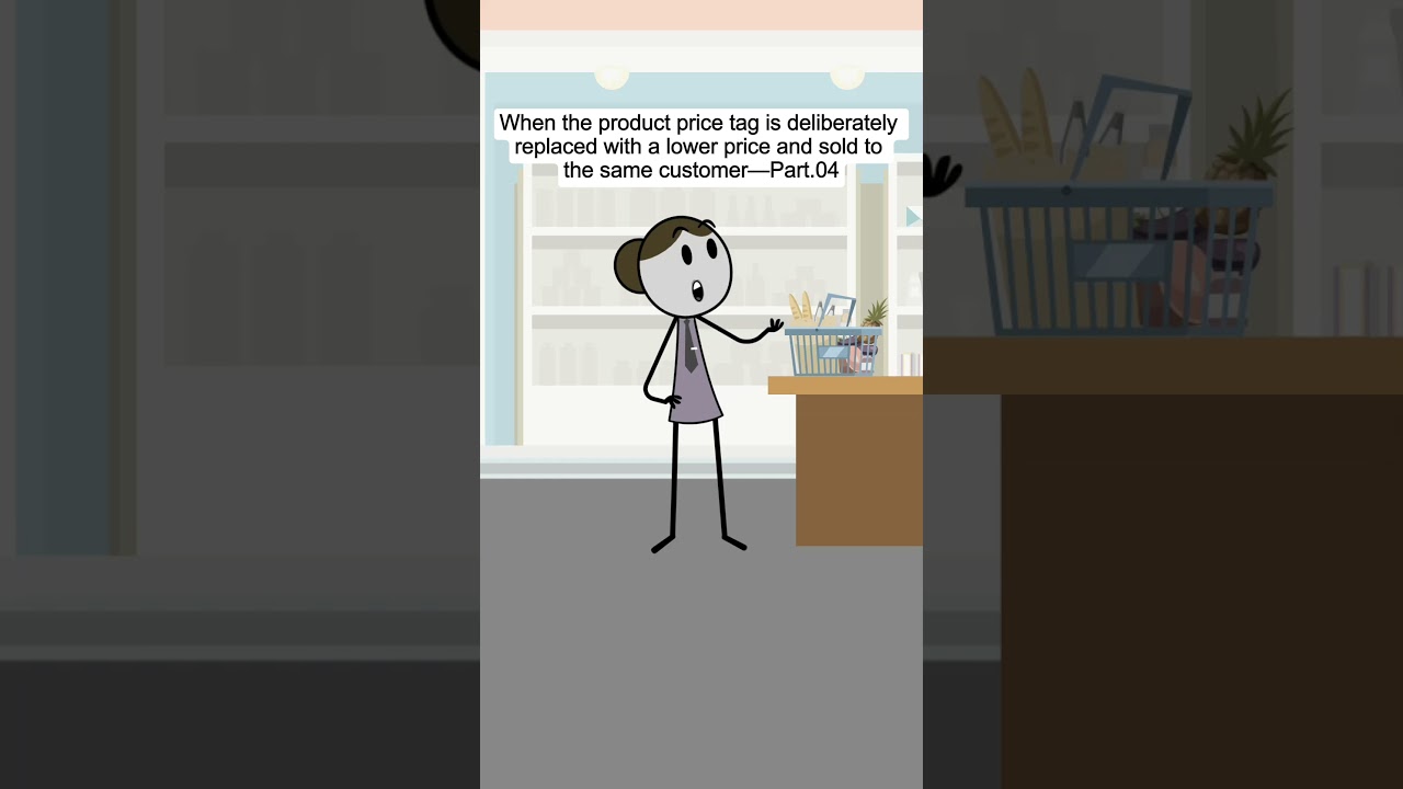 The product price tag is replaced with a lower price and sold to the same customer Part 04