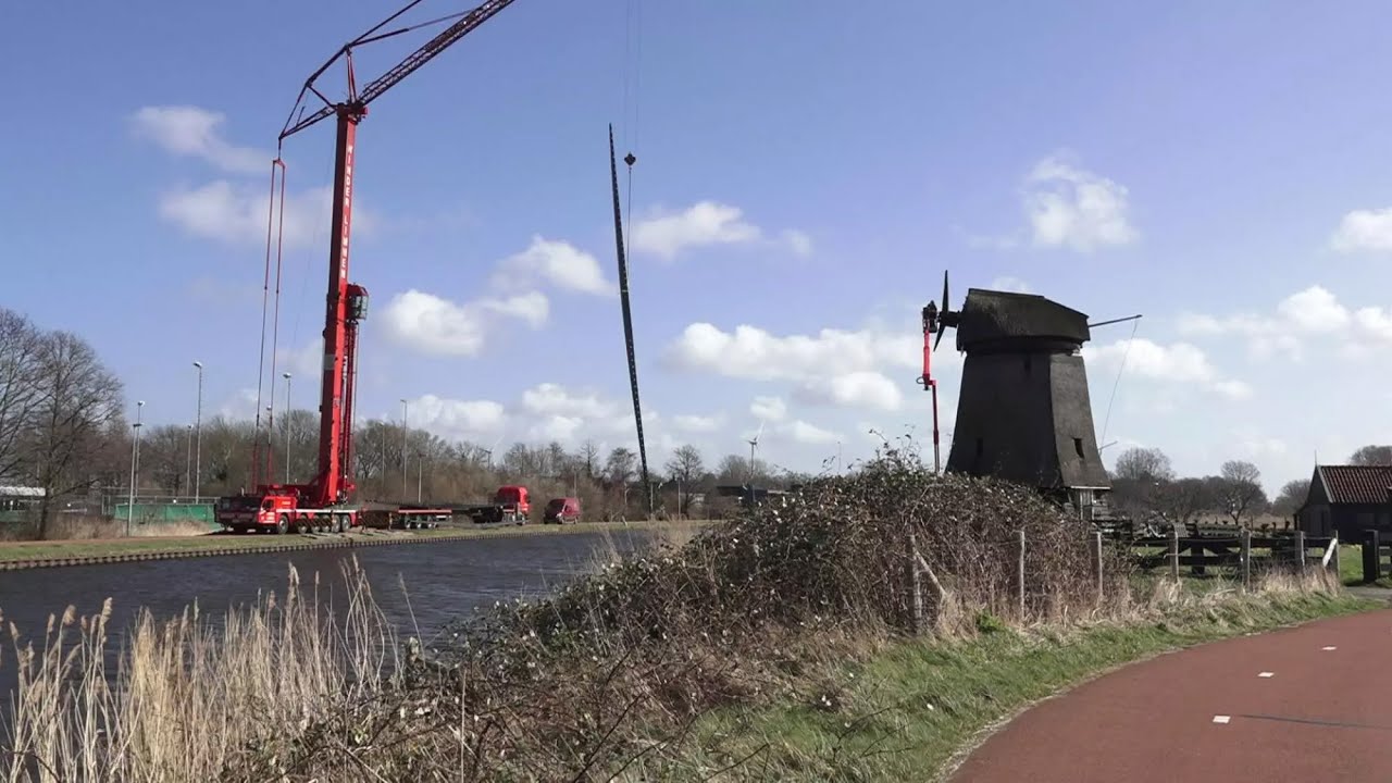 Drie Alkmaarse molens krijgen nieuwe roeden: 