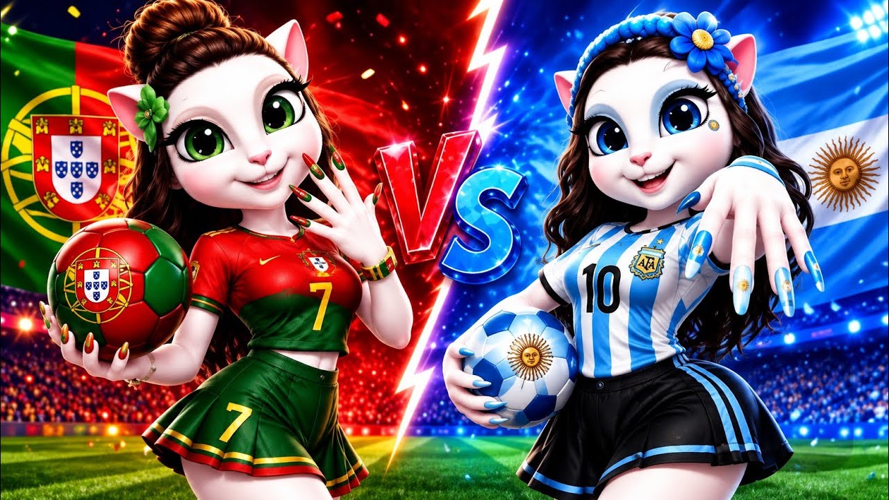 PORTUGAL VS ARGENTINA  | | MY TALKING ANGELA 2 #mytalkingangela2 #portugal #argentina #angela2