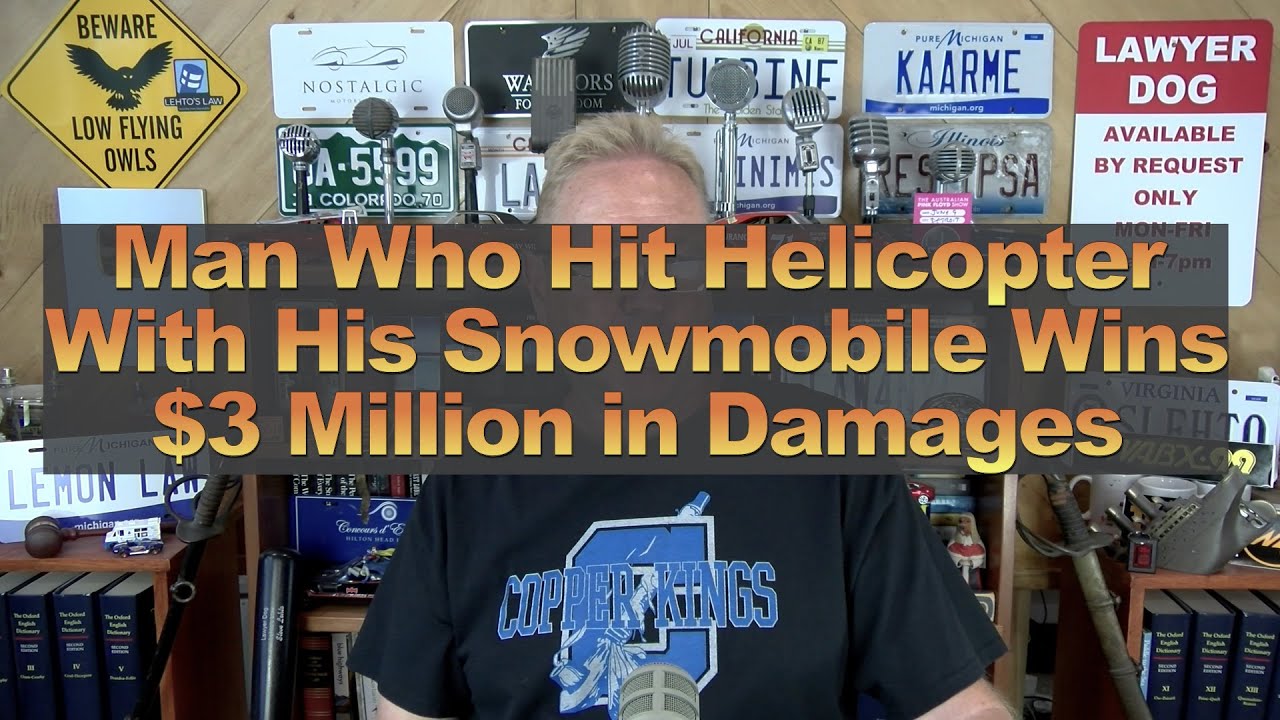 Man Who Hit Helicopter With His Snowmobile Wins $3 Million in Damages