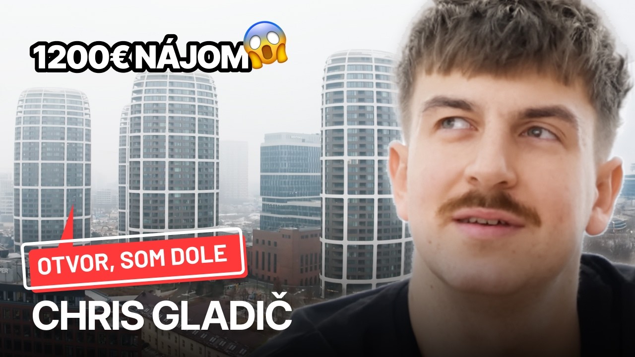 Chris Gladič ukázal BYT V SKY PARKU 😍 1200 € za NÁJOM? (OTVOR, SOM DOLE)