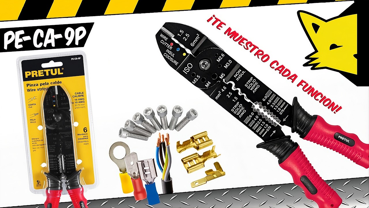 🛠Pinza Pela Cable Con Ponchadora l PRETUL PE-CA-9P l 🟠BY TRUPER🟠 l 📦Revisión y Pruebas📝
