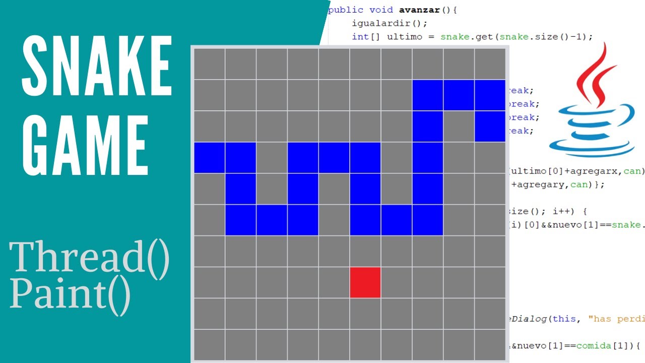 CREA TU PROPIO SNAKE GAME | PASO A PASO | Paint() Thread() | CREANDO TU PRIMER JUEGO EN JAVA