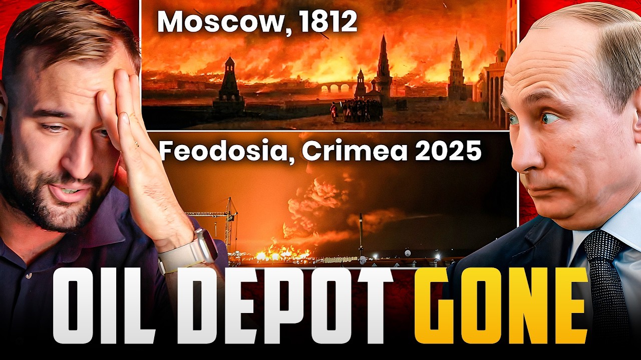 The Biggest Fireball this War has seen - Feodosia Oil Depot, Crimea