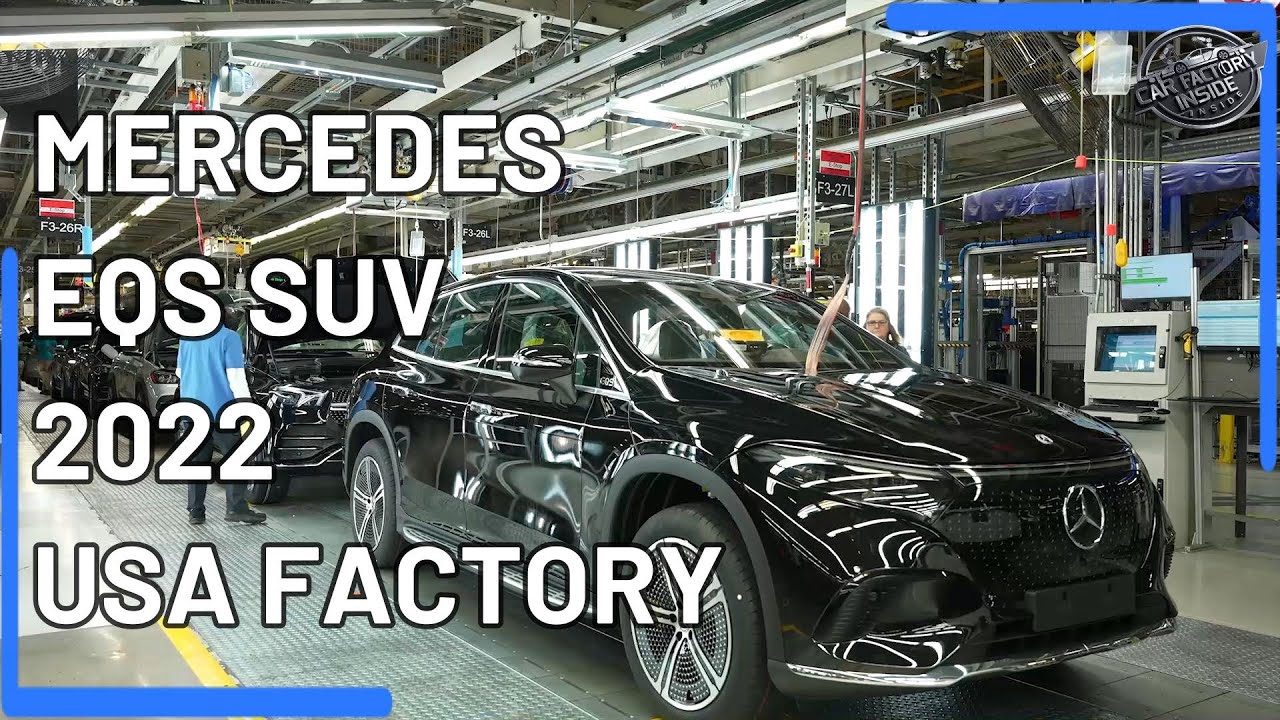 Линия сборки Mercedes EQS SUV на заводе MBUSI, США (2022)