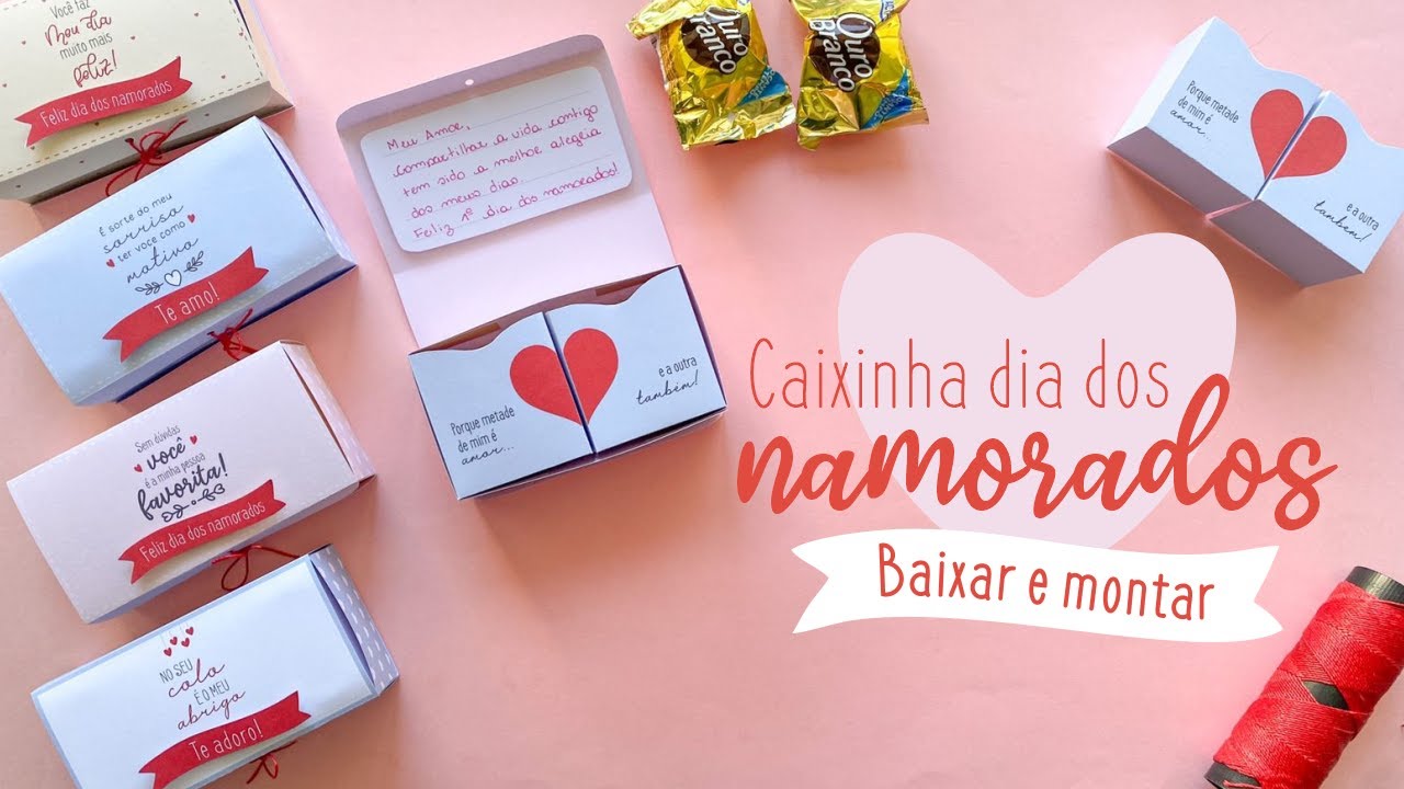 CAIXA DE BOMBOM METADE CORAÇÃO PARA O DIA DOS NAMORADOS | COMO FAZER?