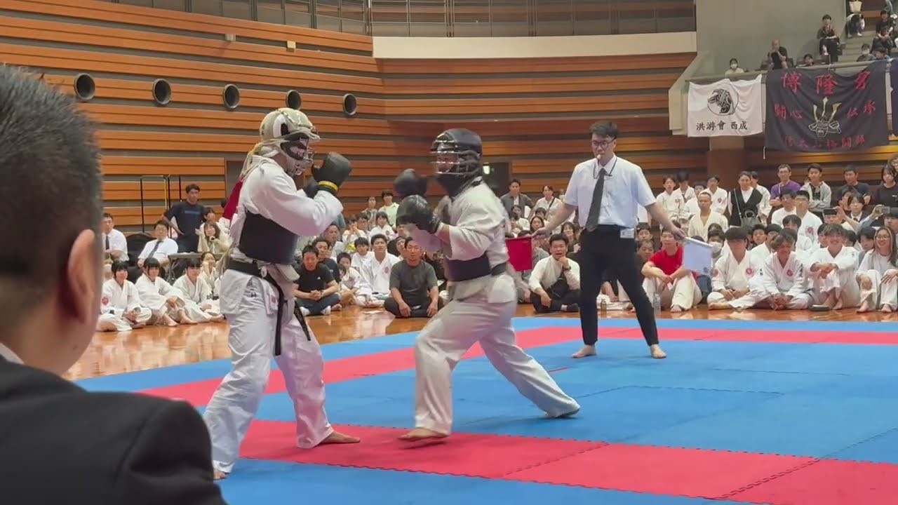 2025日本拳法春季大阪府民大会 成年男子高段の部3位決定戦 田村 虎太郎（大阪産業大学）VS梅田 慶季（信太山自衛隊）@nipponkenpo