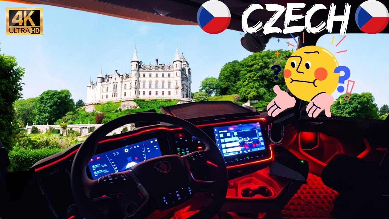 ASMR / POV SCANIA 500S Early morning drive on the road of Czech/Znojmo.