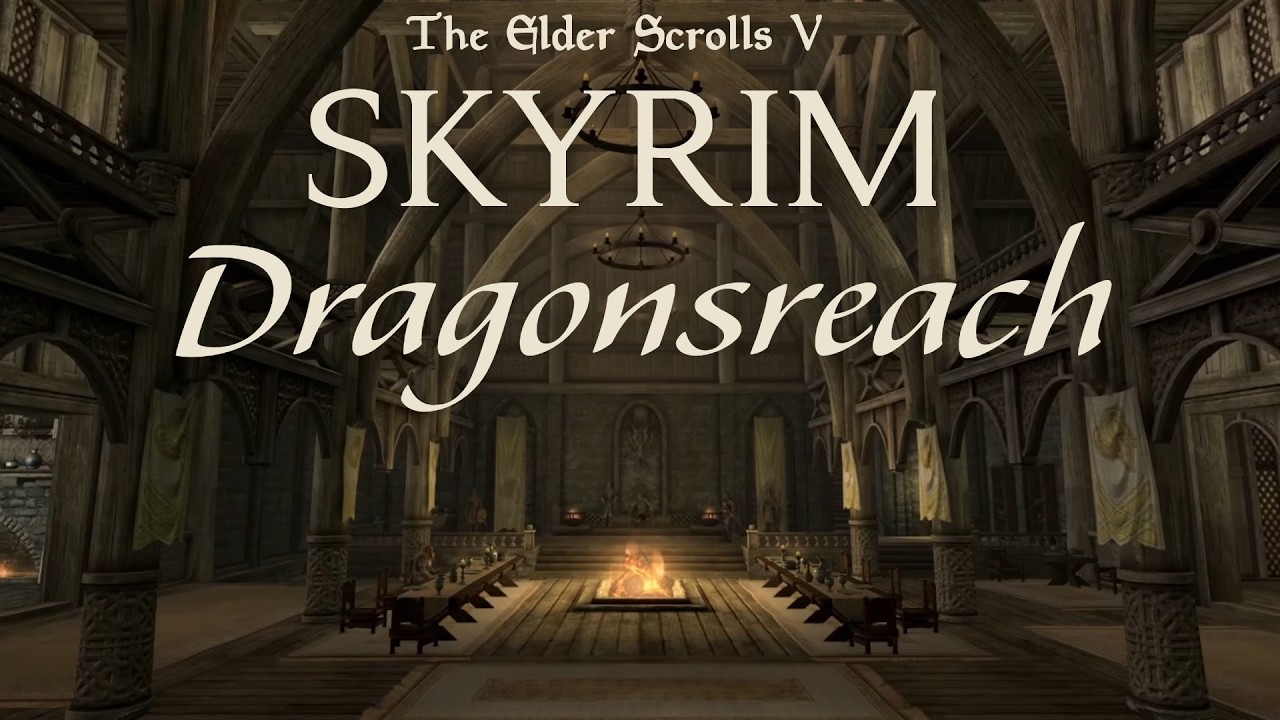 Relax in the grand hall of Dragonsreach - Whiterun - Skyrim Music & Ambience