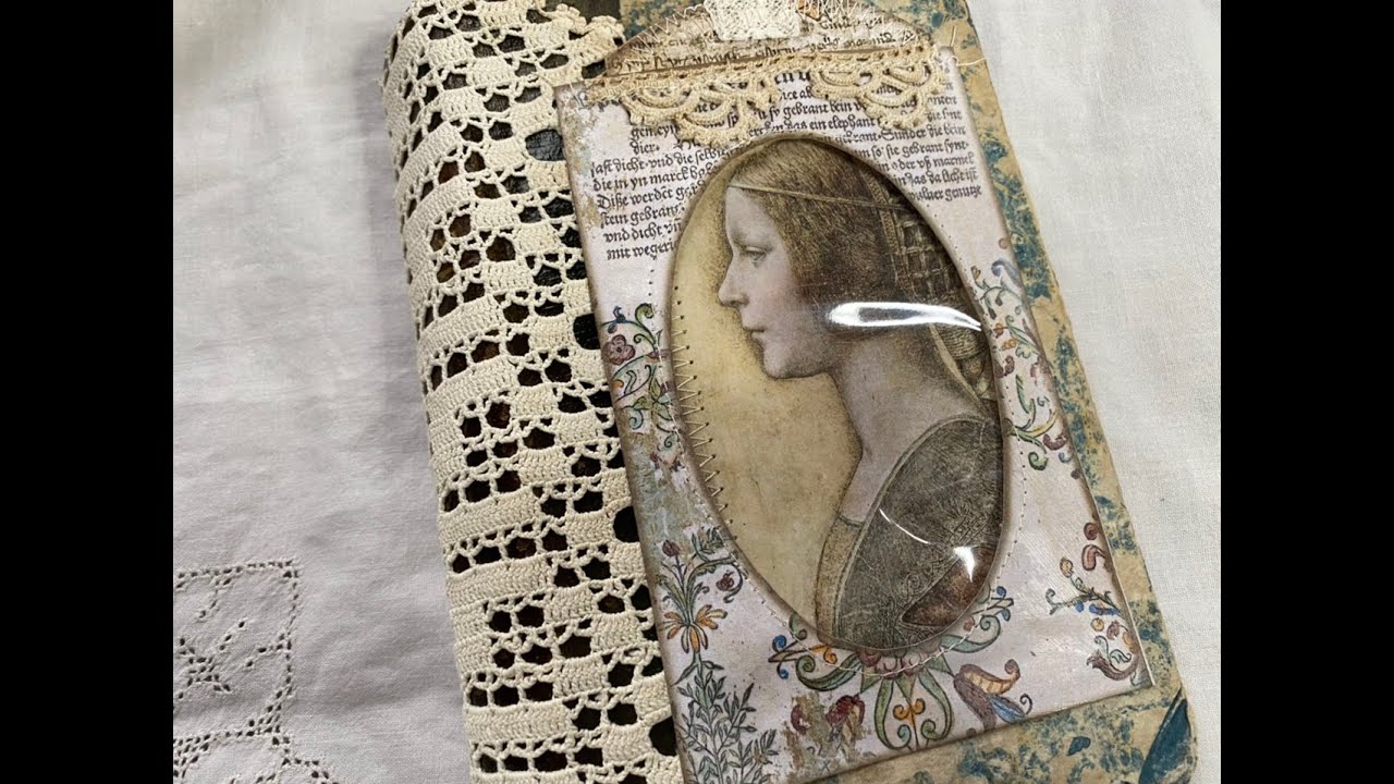 Junk Journal HIDDEN SPINE sewing in the signatures for Medieval Mirage Part 6