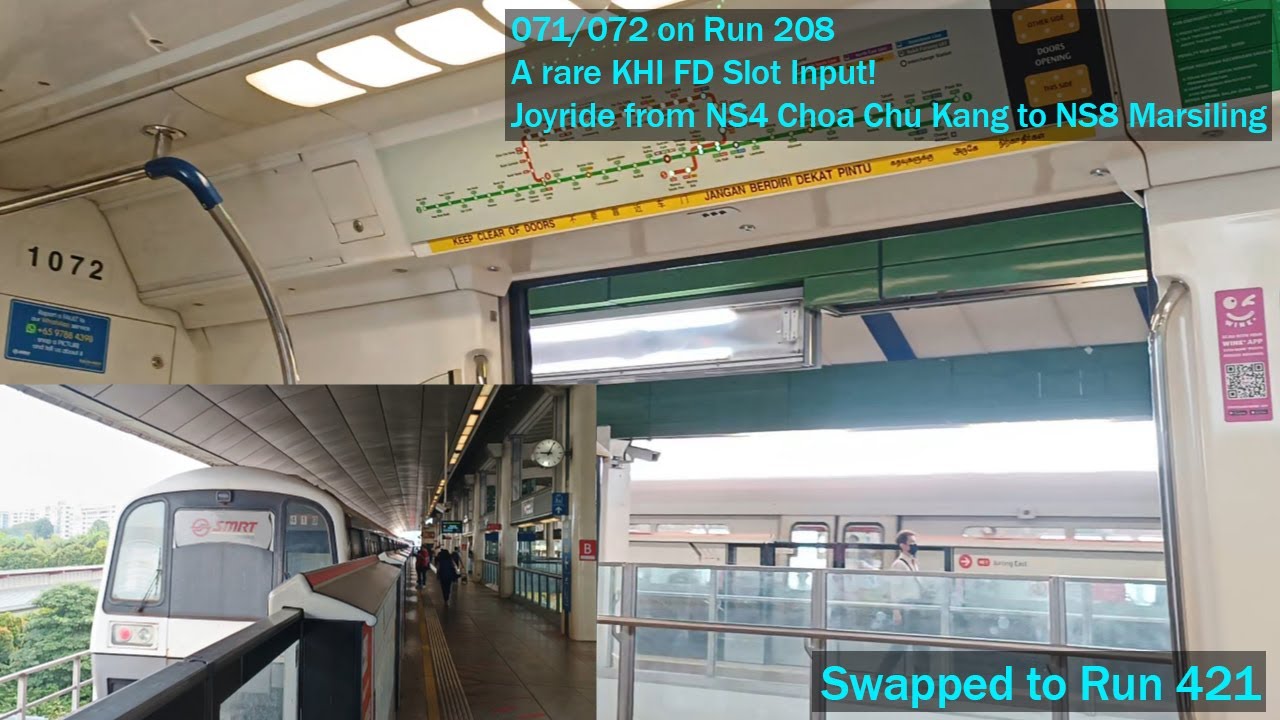 [Deployed on FD Slot; Swap out] SMRT Trains - Joyride on KHI C151 071/072 from NS4 CCK &rarr; NS8 MSL